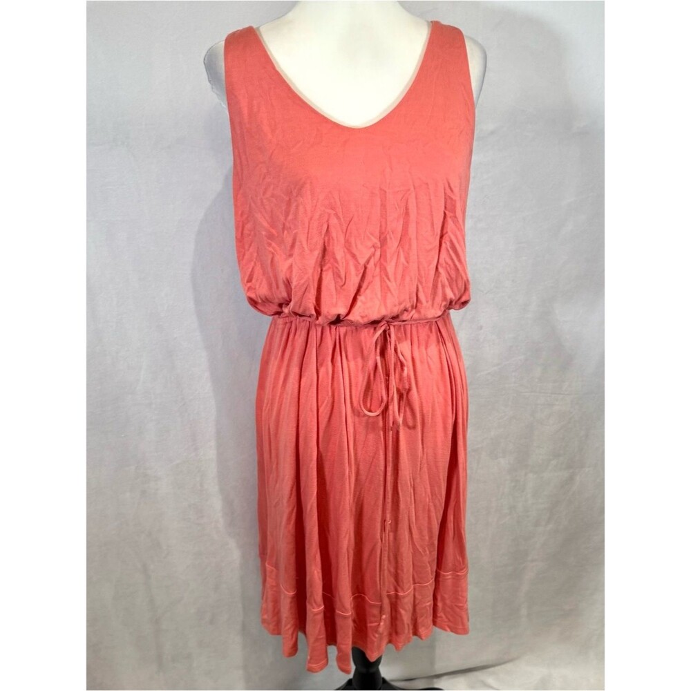 Loft soft coral blouson style dress size large